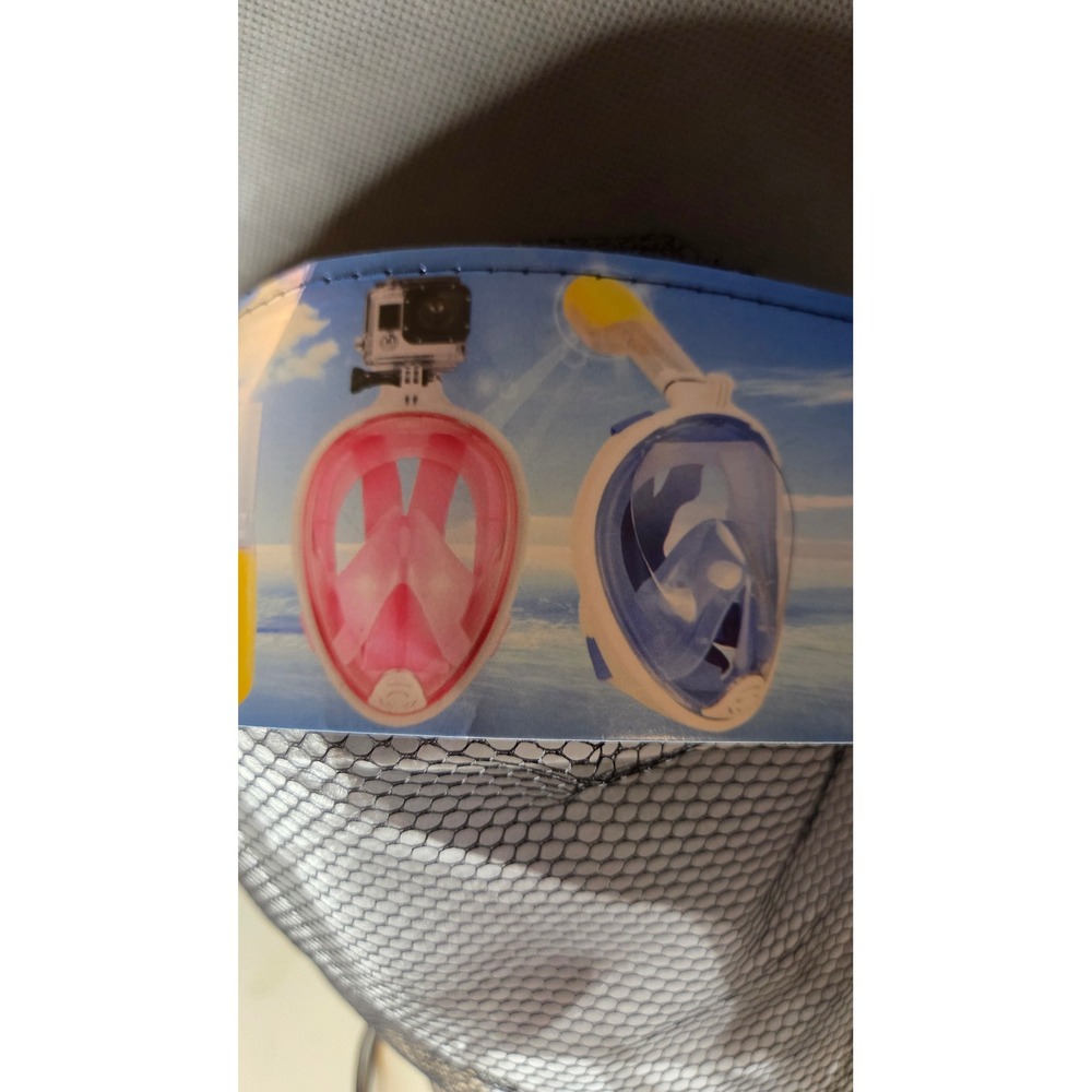 Free Breath Full Face Snorkel Mask Black L/XL Anti-Fog 180 View